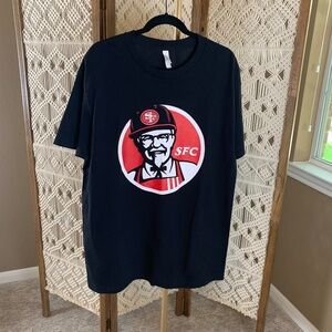 SFC funny t-shirt San Francisco baseball x Kentucky Fried Chicken t‎ shirt large